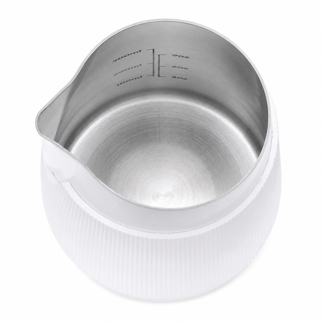 Premium White 450ml Handleless Milk Frothing Pitcher