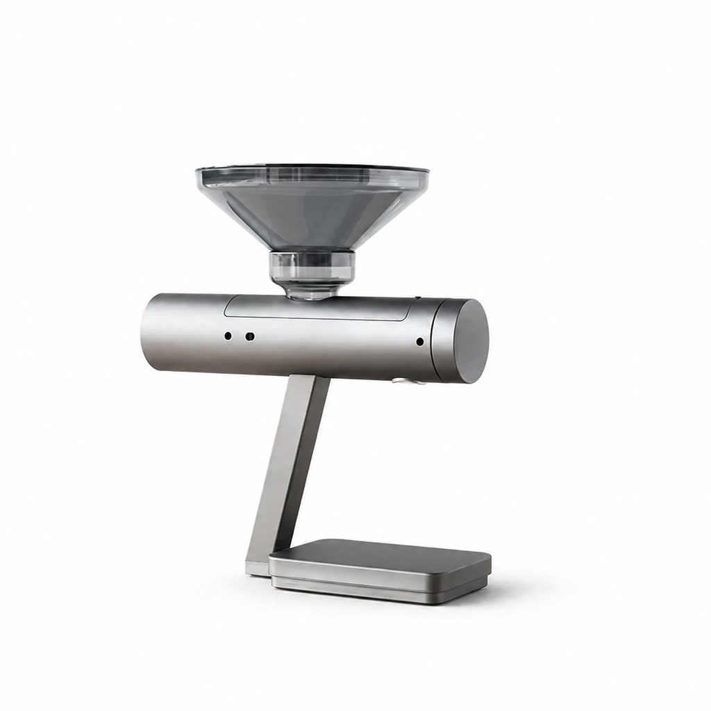 Premium Mini Automatic Coffee Bean Doser in Black, White & Grey