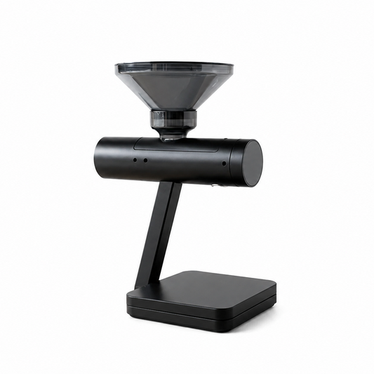 Premium Mini Automatic Coffee Bean Doser in Black, White & Grey