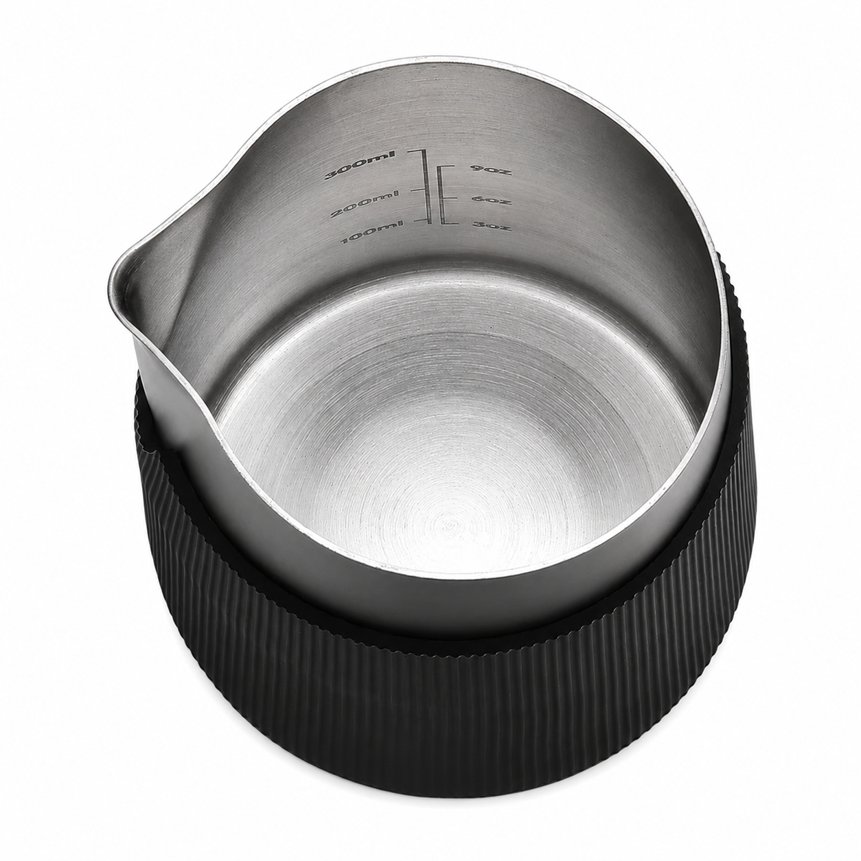 Premium Black 450ml Handleless Milk Frothing Pitcher