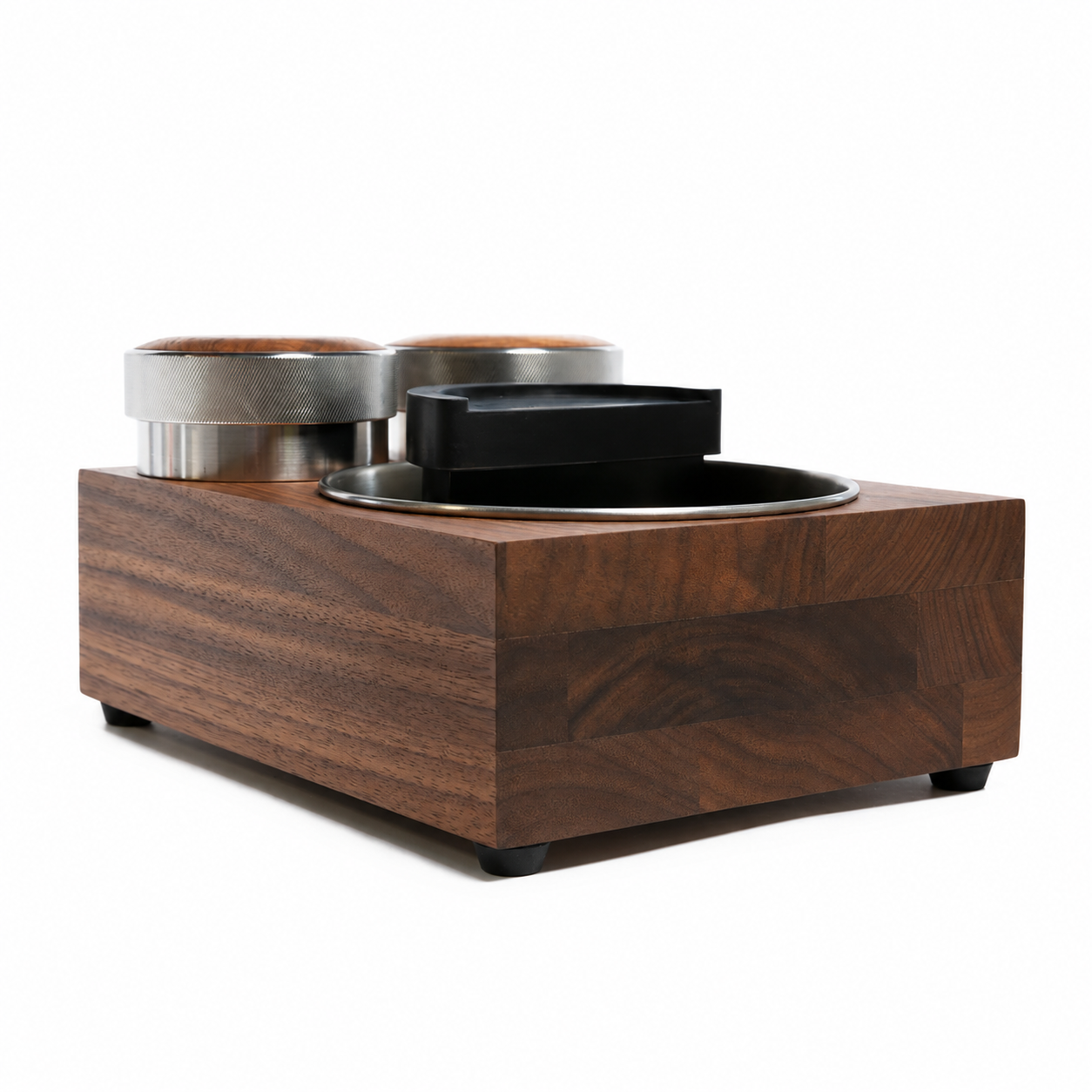 Premium 58.3mm Espresso Tamp Station Set in Hardwood Finishes