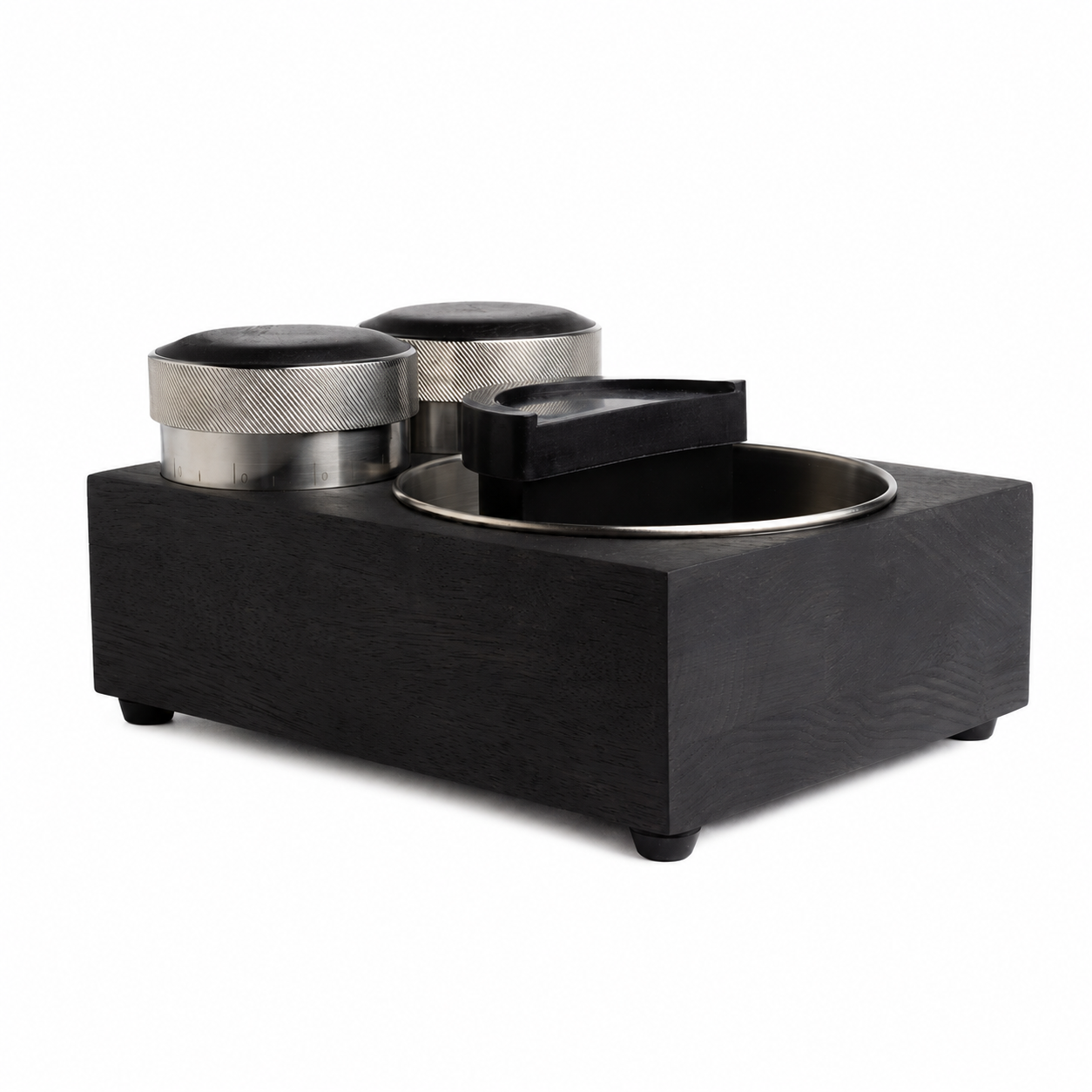 Premium 58.3mm Espresso Tamp Station Set in Hardwood Finishes